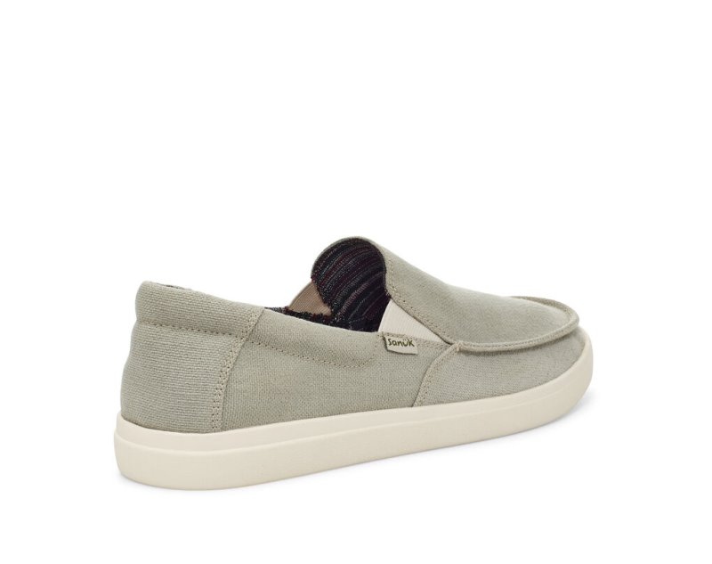 Sanuk Sideline 2 Hemp Slip On Men's Shoes Light Green | Canada 231HAP